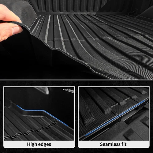 RVNI Truck Bed Mat for 2022 2023 2024 2025 Toyota Tundra CrewMax 5.5FT Pickup Bed Liner TPE All Weather Protection