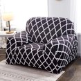 thumbnail image 3 of Shanna Stretch Sofa Slipcover Non Slip Couch Covers for 1 2 3 4 Seater and Sectional Couch, Sofa Furniture Protector(1 Seater,Black Geometry), 3 of 7