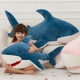 thumbnail image 5 of MorisMos Giant Shark Stuffed Animal 51" Soft Shark Plush Pillow, 5 of 7