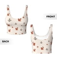 thumbnail image 5 of Picia Cute Squirrel Sports Bra for Women,Padded Strappy Sports Bras Medium Support Yoga Bra with Removable Cups,Running Yoga Bra-X-Large, 5 of 9