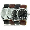thumbnail image 3 of UDIYO Men Casual Faux Leather Band Date Calendar Dial Analog Quartz Wrist Watch, 3 of 6