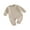 Beige, variant on Bagilaanoe Newborn Baby Girl Boys Fleece Jumpsuit Solid Color Long Sleeve Bodysuit 3M 6M 9M 12M 18M Infant Fall Warm One Piece Romper