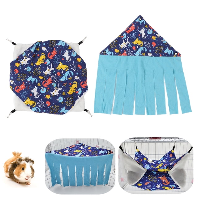 Cama oscilante para mascotas, escondite de conejillo de indias, jaula pequeña para mascotas colgante, cama cálida hecha a mano con cuidado Jadeshay A