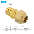 thumbnail image 3 of Uxcell G3/8 Male x 3/8" Male Brass Flare Tube Fitting Pipe Hose Fitting Adapter Connector, 2 Pack, 3 of 6