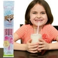 Milk Magic (4 Count) Strawberry Flavored Straws For Milk Low Sugar Milk