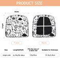 thumbnail image 3 of Black and White Mushroom Seat Covers for Dining Room Chairs Set Of 4,Stretch Printed Washable Chair Seat Cover with Elastic Ties and Button,Removable Waterproof Couch Cushion Covers, 3 of 6