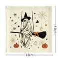 thumbnail image 4 of Sahpxhe Halloween Ghost Print Cotton Pillow Covers,17.7Inch Spooky Halloween Decorative Cushion Throw Pillow Case for Sofa Couch Home Holiday Party Decoration Multicolor-D, 4 of 7