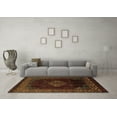 thumbnail image 3 of Ahgly Company Indoor Square Abstract Brown Modern Area Rugs, 5' Square, 3 of 4