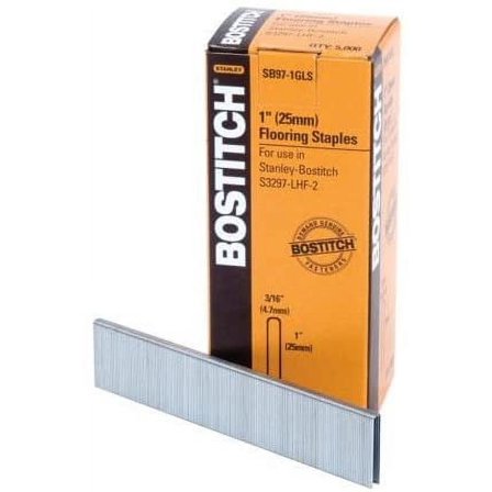Bostitch SB97-1GLS 1-in Leg 20-Gauge 3/16-in Crown Staple Galvanized 5,000 pk