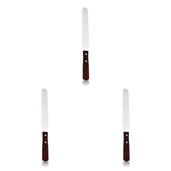 Wosthever Espátula para glaseado de acero inoxidable, espátula para hornear pasteles, crema, mantequilla, repostería profesional, más suave, Type4 NO4