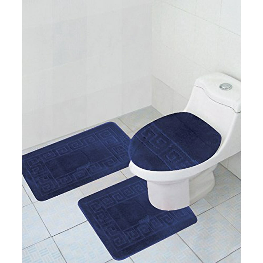 3 Piece Bath Rug Set Pattern Bathroom Rug (20"x32")/large Contour Mat