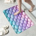 thumbnail image 3 of SPXUBZ Gradient Scales Pattern Print Non Slip Kitchen Mats Bathroom Rugs Floor Mats for Floor 31.5x20 inch, 3 of 5