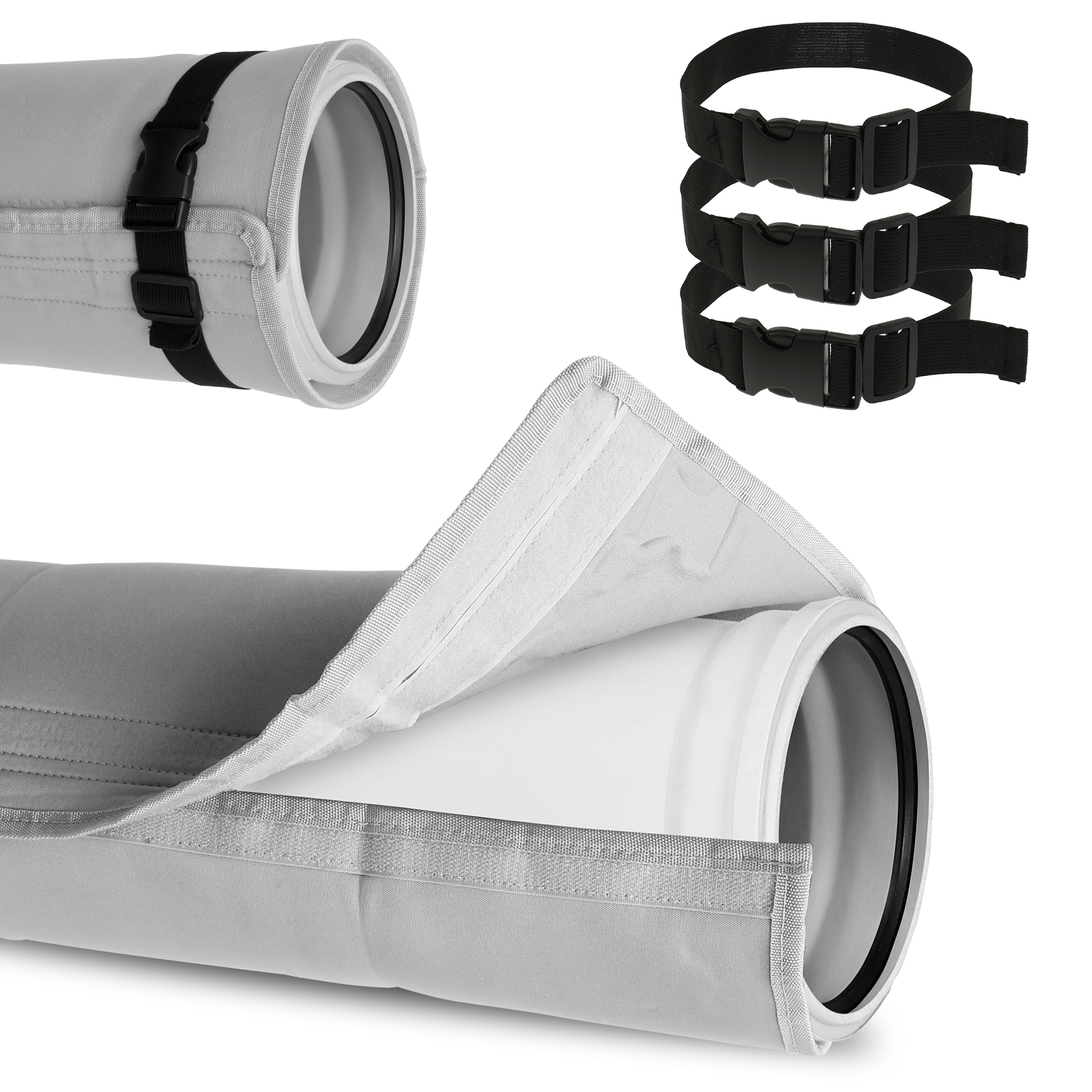 Xiyztok Air Conditioner Hose Cover Wrap Portable AC Hose Cover with Elastic Band Insulated Air Conditioner Hose Cover Universal AC Hose Duct Vent Cover Fits 5 -5.9 Inches Diameter Exhaust Hoses