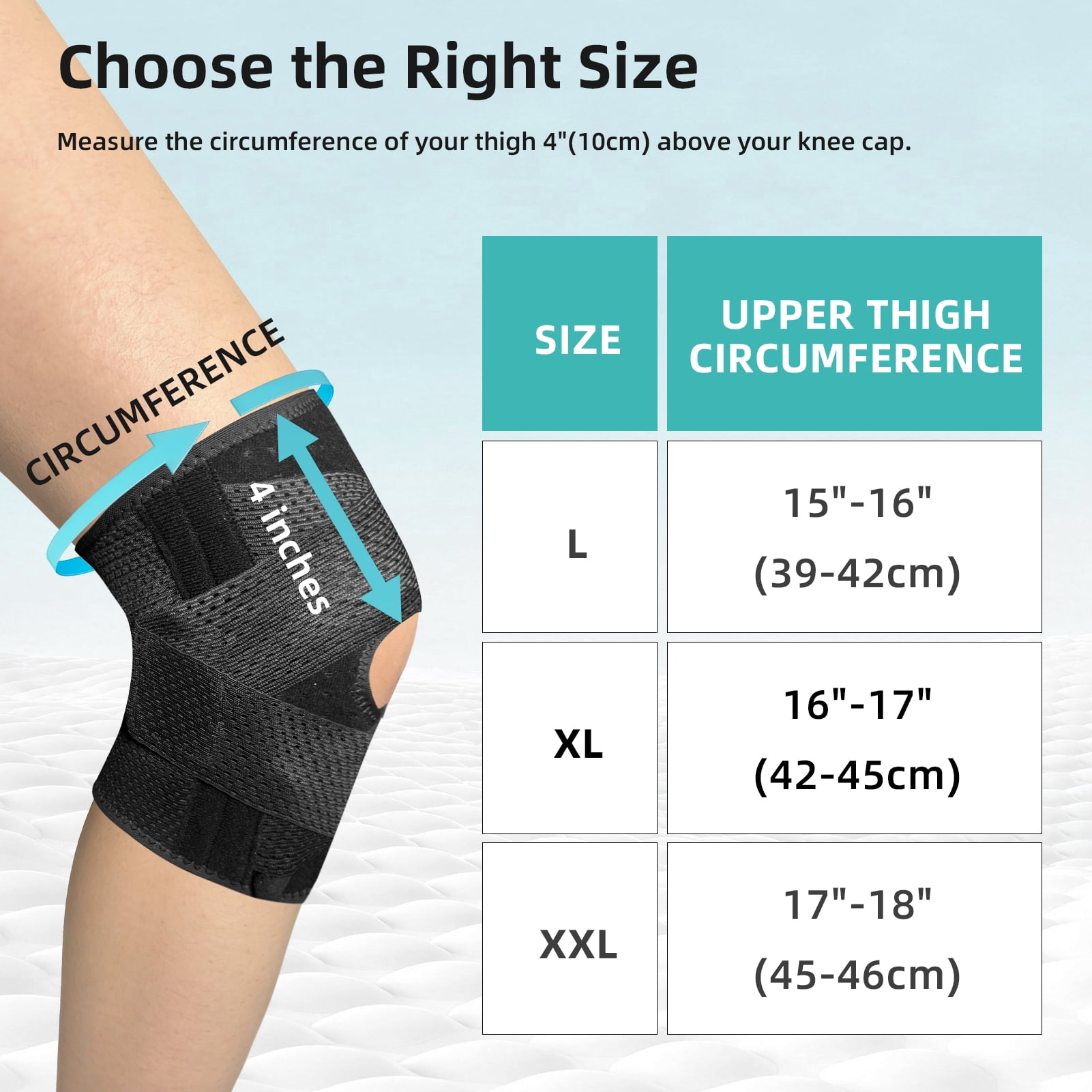 Knee Brace with Side Stabilizers, Durable, Adjustable Tension & Comfortable Fit, Breathable Knee Support for Meniscal Tear Knee Pain ACL/MCL Arthritis Injury Recovery for Men Women (XL)