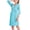Blue, variant on Adjustable Maternity Nursing Robe, Lace Trim 3/4 Sleeve Breathable Hospital Pregnancy Loungewear