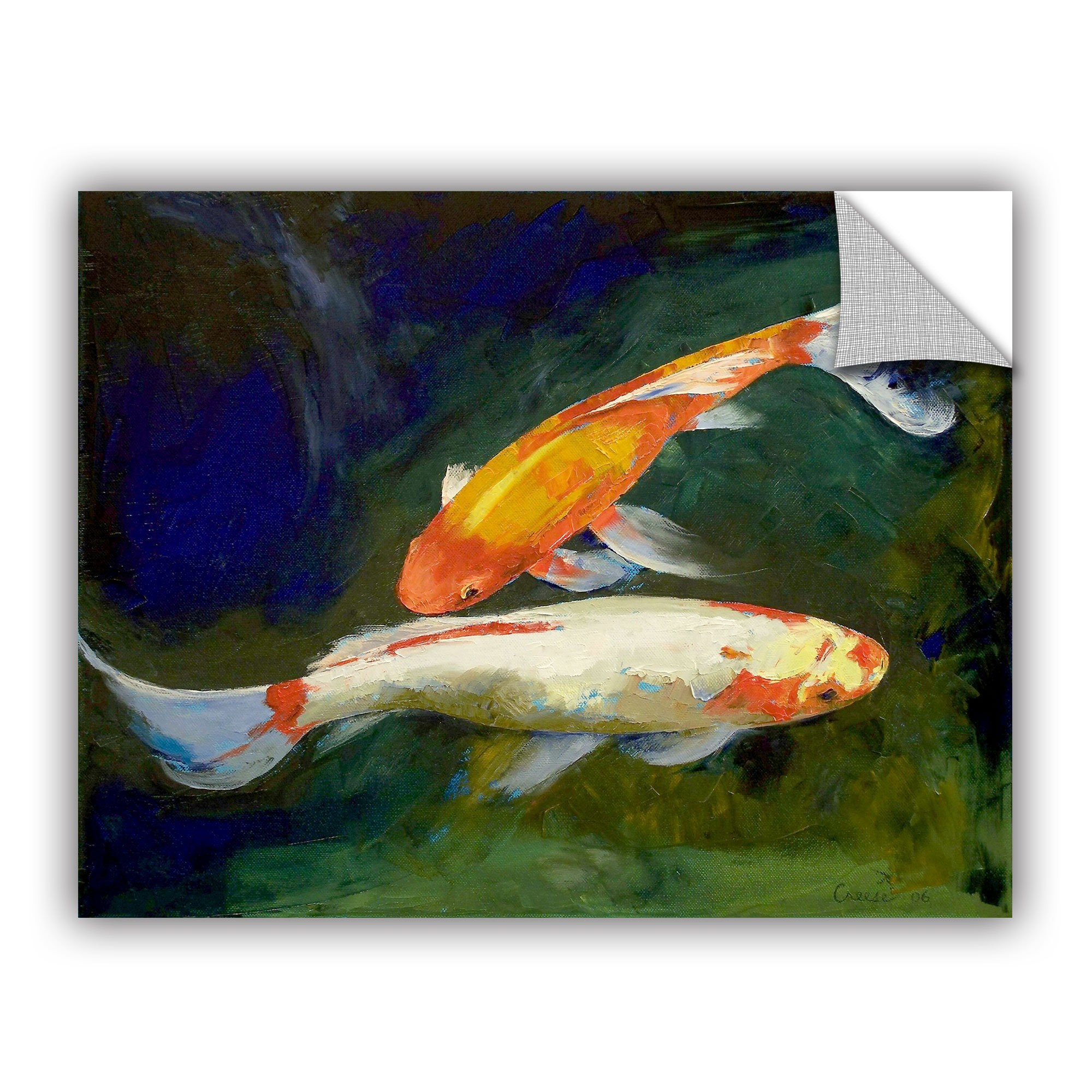 ArtWall Michael Creese "Feng Shui Koi Fish" ArtAppealz Removable Wall Art