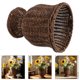 thumbnail image 1 of WEUVEB Jarrón De Ratán Falso Tejido Marrón Para Flores Bohemia Y Estilo Campestre, 1 of 7