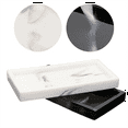 thumbnail image 5 of Marble Pattern Resin Tray Non Slip Rectangular Plate Countertop Bathroom Soap Shampoo Storage Tray Home Decor,White, 5 of 6