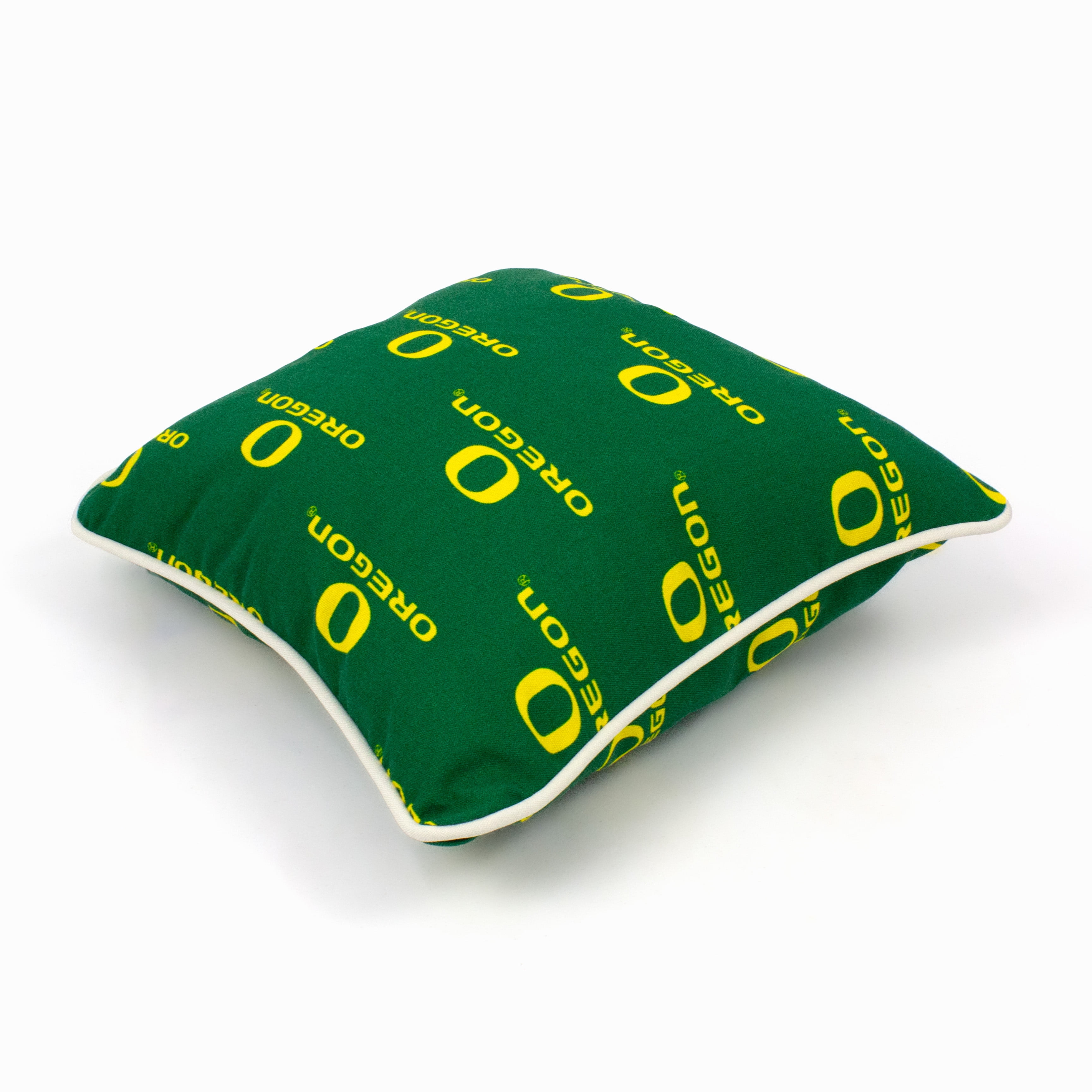 Oregon Ducks College Covers Indoor or Outdoor Decorative Pillow Pair, 16 in x 16 in