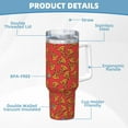 thumbnail image 5 of KLL Pizza Cartoon Print 40oz Stainless Steel Insulated Car Cup Coffee Mug with Spillproof Lid - Keep Your Drink Hot or Cold on the Go, 5 of 8