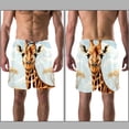 thumbnail image 3 of luoweisi Men's Beach Shorts Quick Dry Swim Trunks with Mesh Lining Giraffe L, 3 of 5