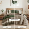 thumbnail image 6 of Regency Heights Full/Queen Comforter Set Green, 3 Pieces Faux Suede Comforters Full/Queen Size, Pieced Bedding Comforters Sets, Cozy Comforter Bed Set, Machine Washable, 6 of 8