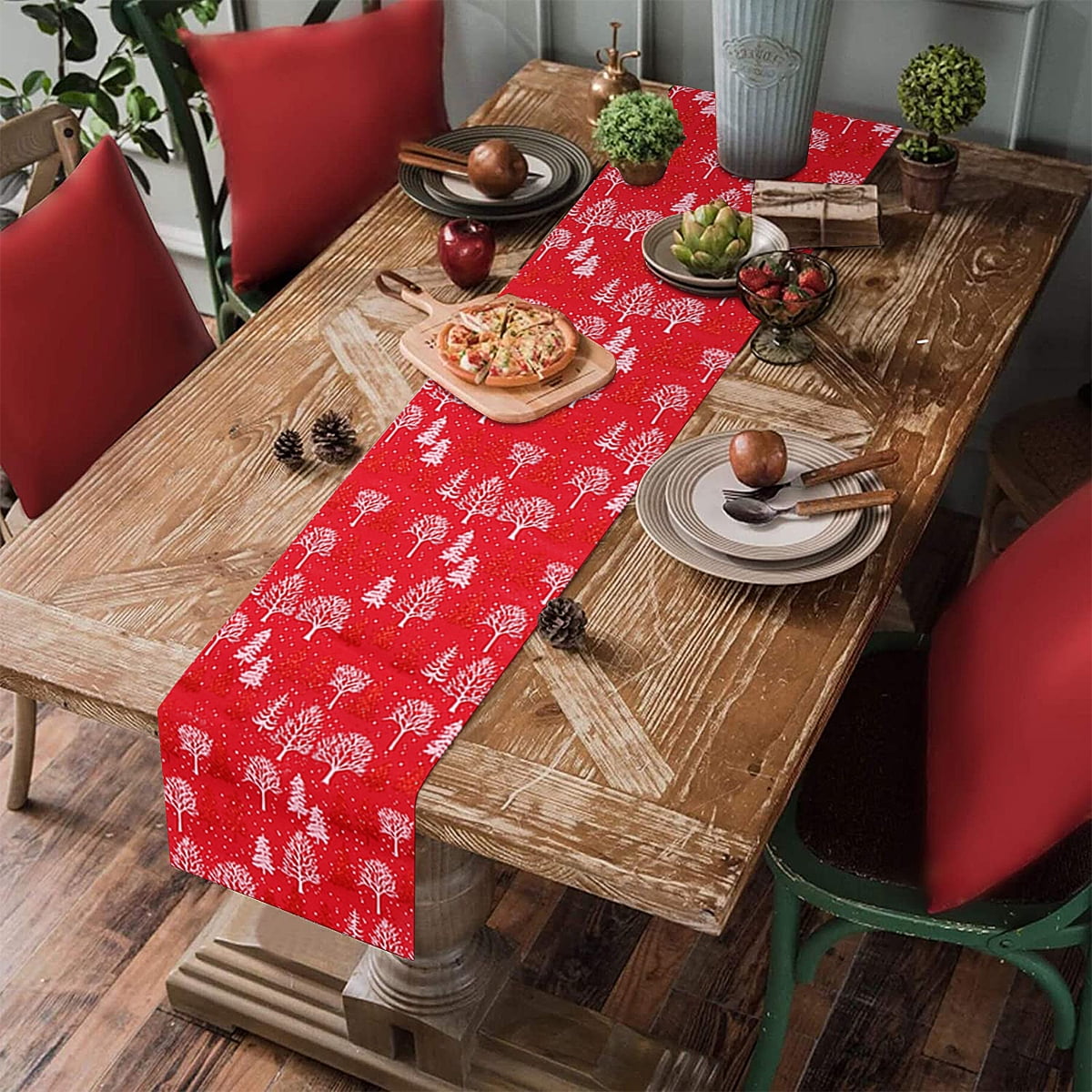 8Ft Christmas Table Runner for Indoor and Outdoor Parties Family