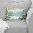 thumbnail image 1 of Designart "Zen Essence Of Tropical Bamboo" Tropical Throw Pillow - Traditional Pillow For Couch - Insert And Pillows Covers For Living Room Decor, 1 of 5