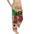 thumbnail image 3 of Kdxio Women's Comfy Stretch Christmas Vintage Red TruckPrint Drawstring Pajama Pants-Small, 3 of 9