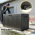 thumbnail image 3 of EasyUp 75 Gallon Resin Deck Box, Lockable Patio Outdoor Storage Box for Furniture, Garden Tools and Tools Storage, Waterproof Outside Storage Boxes（Black）, 3 of 7