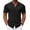 Black, variant on Mens Knit Polo Short Sleeve Knitted Button Down Polo Shirt Retro Guayabera Shirts Casual Beach Resort Wear Shirts Black