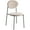 Beige, variant on LeisureMod Euston Modern Velvet Dining Chair with Grey Steel Frame