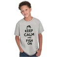 thumbnail image 3 of Keep Calm Fish On Fishing Enthusiast Boys Kids T Shirt Tees Tops Teen Brisco Brands L, 3 of 6