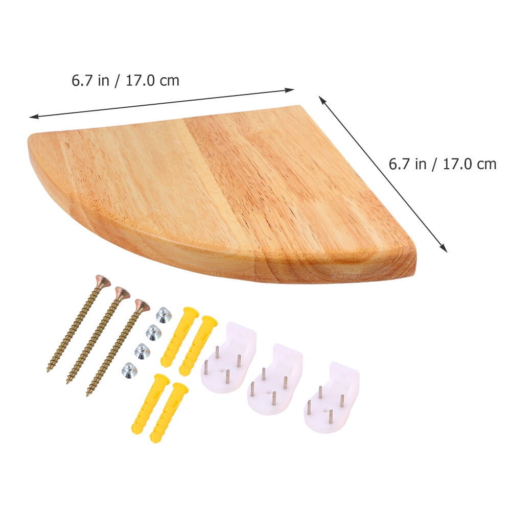 ULTNICE Synthetic Material Floating Corner Shelf Wall-mounted for Decorators 1 Set