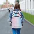 thumbnail image 6 of FORMRS Kids School Backpack Elementary Student Unisex Travel Bookbag with Reflective Stripes, Light Blue Stripes, 6 of 7