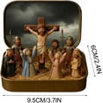 thumbnail image 6 of Mini Christmas Nativity Set in a Tin Box, 3.74'' x 2.36'' Nativity Sets Easter Decorations, 9PC Nativity Sets & Figures Miniature, Small Scene for Indoor Tabletop Decor Gift (A-1pcs), 6 of 7