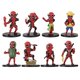 thumbnail image 2 of 8 PCS Deadpool Dolls Kit 3" Ornaments Model Doll ABS Decoration Kid's Toy Gift Creative Decorative Gift Ornaments Deadpool Action Figure Doll Collectibles Gifts for Kids or Fans (Red), 2 of 6