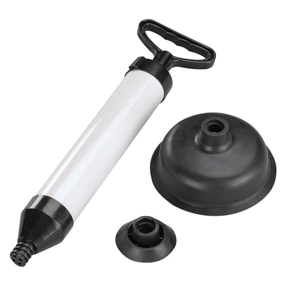 Drain Buster Plunger - Toilet, Sink, Bathtub & Shower Plunger - Powerful Suction Clog Remover - No Chemicals - Includes 2 Tips