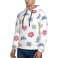 thumbnail image 2 of Hoodies for Men - Flower Leaf Butterfly Long Sleeve Comfrt Men'S Fashion Hoodies & Sweatshirts, Sweatshirts for Men Hoodies Pullover Clothing Clothes with Pouch, 2 of 7