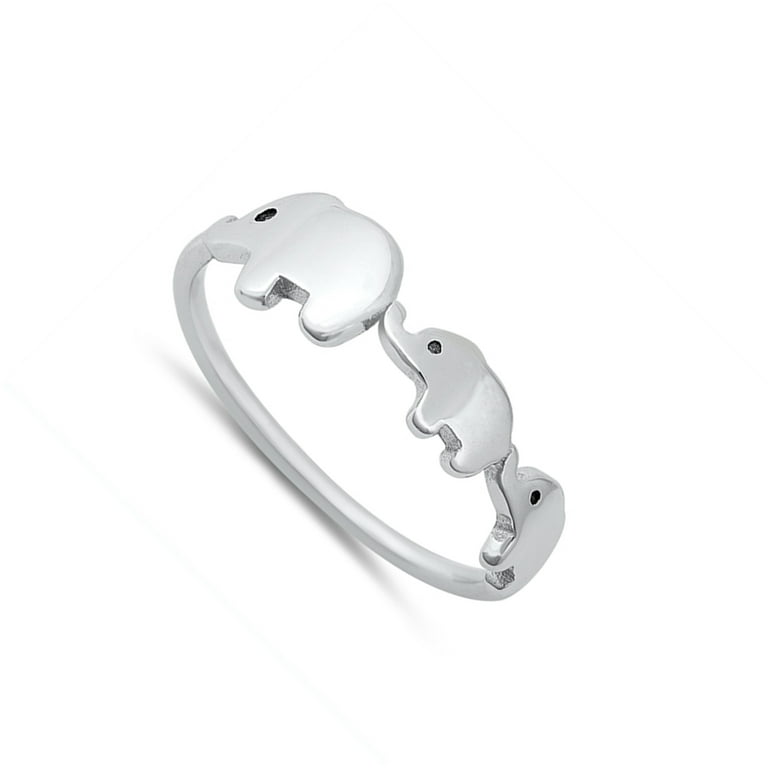 Elephant family ring deals