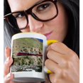 thumbnail image 2 of 3drose, Thunder Mountain Scenic Train, Payette River, Id - Us13 Dfr1213 - David R. Frazier, 11oz Two-tone Yellow Mug, 2 of 6
