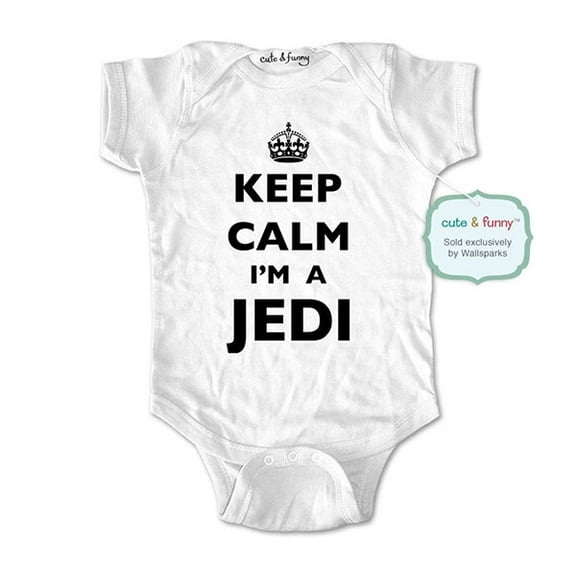 Keep Calm I'm A Jedi - funny parody wallsparks cute & funny Brand - baby one piece bodysuit - Great baby shower gift!