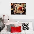 thumbnail image 4 of JEUXUS  Canvas Wall Art World Map Made up of Spices Kitchen Artwork Modern Kitchen Decor Gallery Canvas Wraps Giclee Print Stretched and Framed Ready to Hang 20x16in, 4 of 4