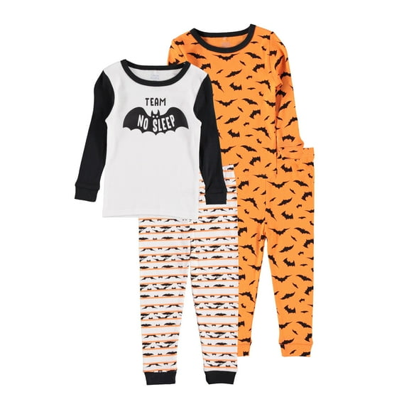 Gender Neutral Baby PJ Matching Set Halloween Pajamas Toddlers and Infant Size 12M Scary Bats