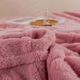 thumbnail image 4 of Meitianfacai 100X120cm Super Soft Warm Solid Warm Fleece Blanket Throw Rug Sofa Bedding, Pink, 4 of 6