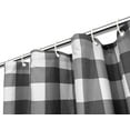 Farmhouse Shower Curtain Black and White Buffalo Plaid Pattern Fabric
