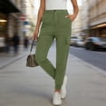 thumbnail image 2 of Enjoytime Cargo Capris Pants for Women Button High Waisted Casual Pants Hiking Travel Trousers with Pockets, 2 of 7