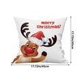 thumbnail image 3 of Almohadas Decorativas para la Sala de Estar Decoración de la Sala de Estar de Vacaciones Temática de Navidad, Almohada de Terciopelo de Piel de Melocotón Impresa en Color Digital Suave Y Amigable con, 3 of 6