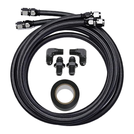 For GM 4L60E 4L65E TH350 TH400 Automatic Transmission Cooler 6AN Hose Line Kit