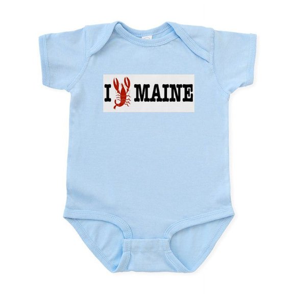 CafePress - I Love Maine Infant Creeper - Baby Light Bodysuit, Size Newborn - 24 Months